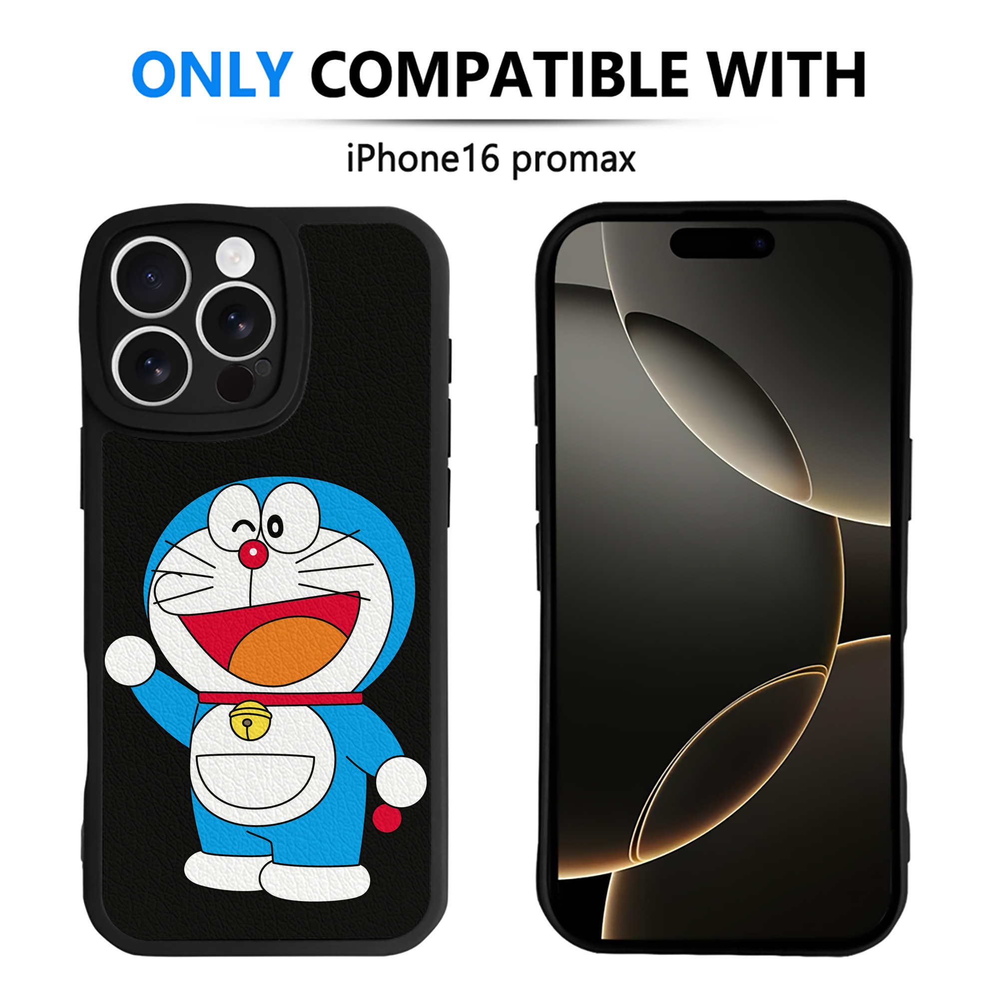 （画像用） ドラえもん Doraemon 【iPhone 16シリーズ対応】シリコンスマホケース（レザー調） 材質：シリコン